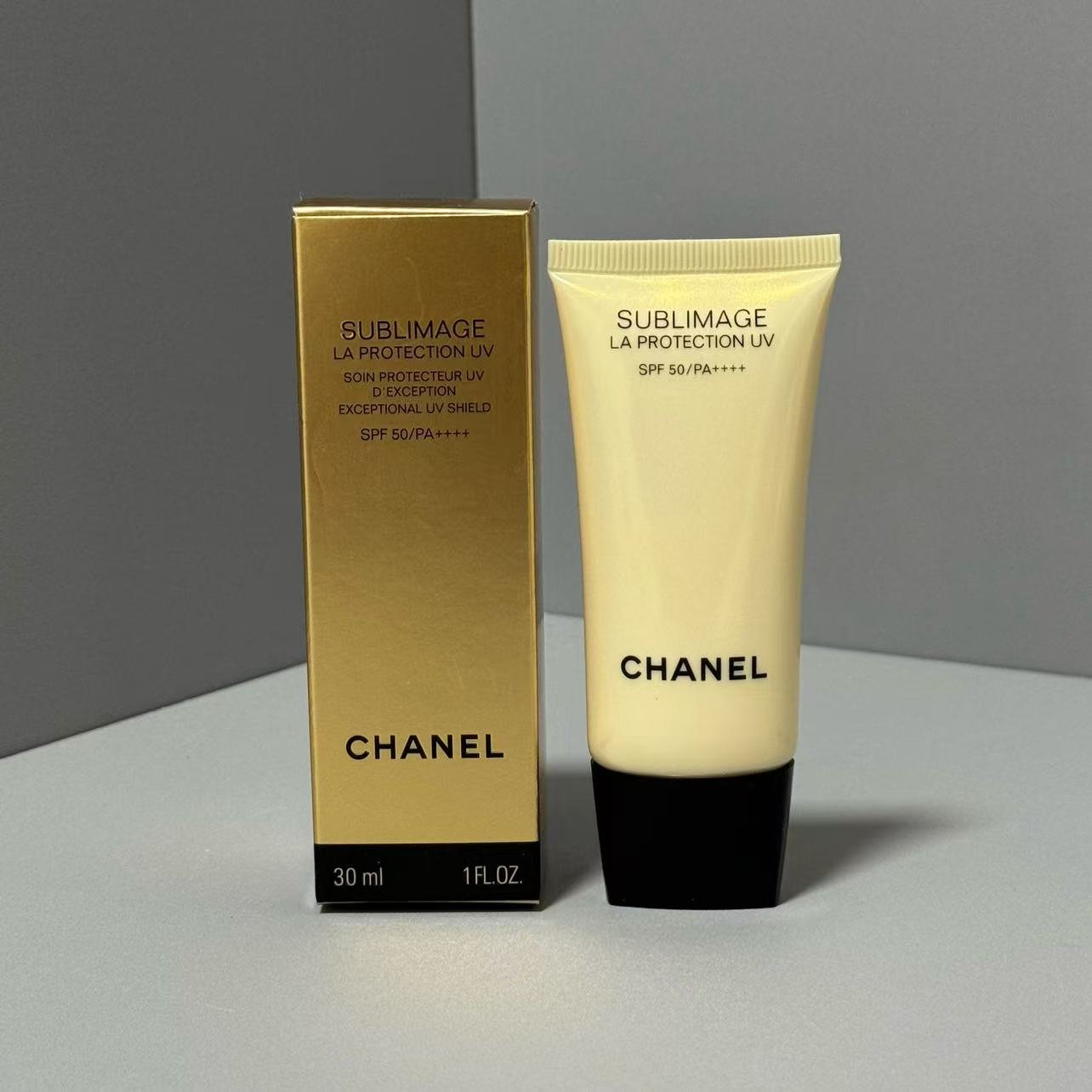Chanel luxury gold brick essence sunscreen isolation milk 30ml