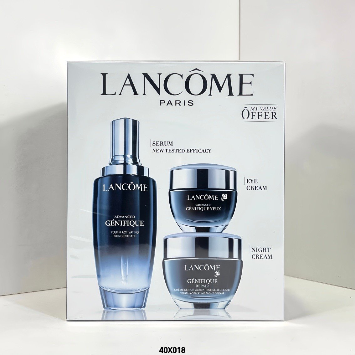 Lancome Little Black Bottle 3-piece set! Contains: Little Black Bottle Essence 100ml, Eye Cream 15ml, Face Cream 50ml
