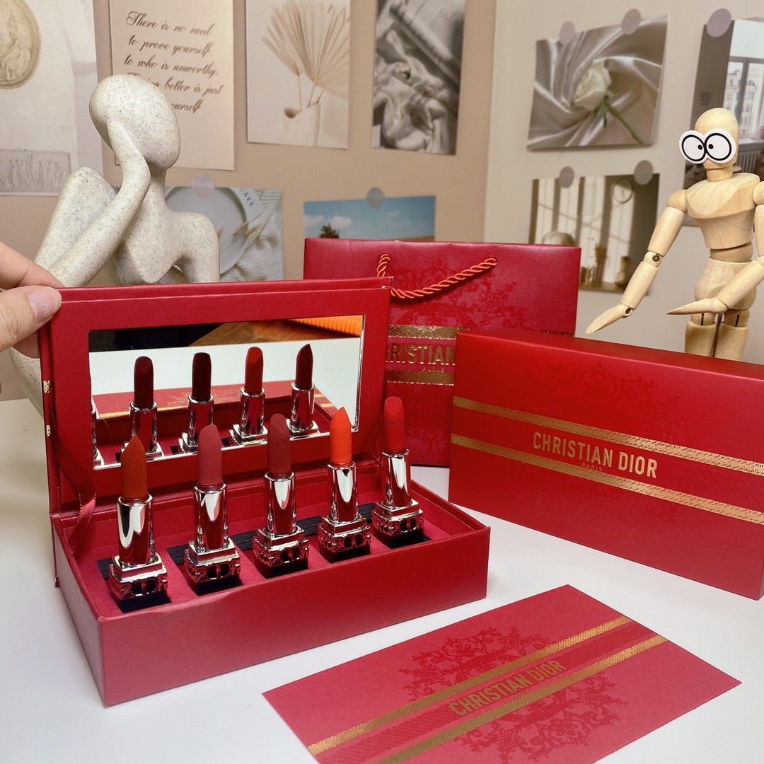 Dior Dragon Year New Year Blue Gold Lipstick Sample 5-Piece Set